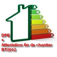 DPE neuf + Attestation fin de chantier RT2012, pack comprenant la validation de votre logement vis à vis de la RT2012.